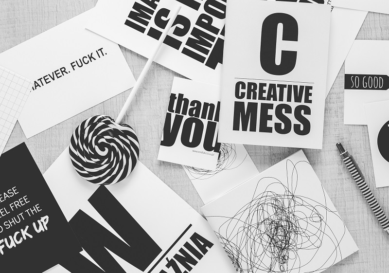 Black and white creative desk pen